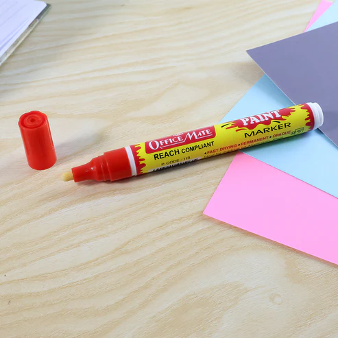 Red Permanent Paint Marker – Quick Dry, Waterproof Ink - Image 4