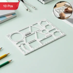 Geometry Drawing Template – Accurate 16-Shape Stencil Set (10Pcs)