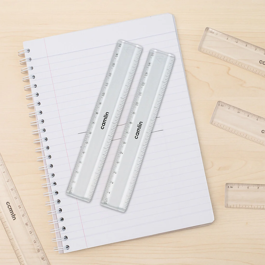 Plastic Scale 15 cm – Transparent, Durable Pack of 10