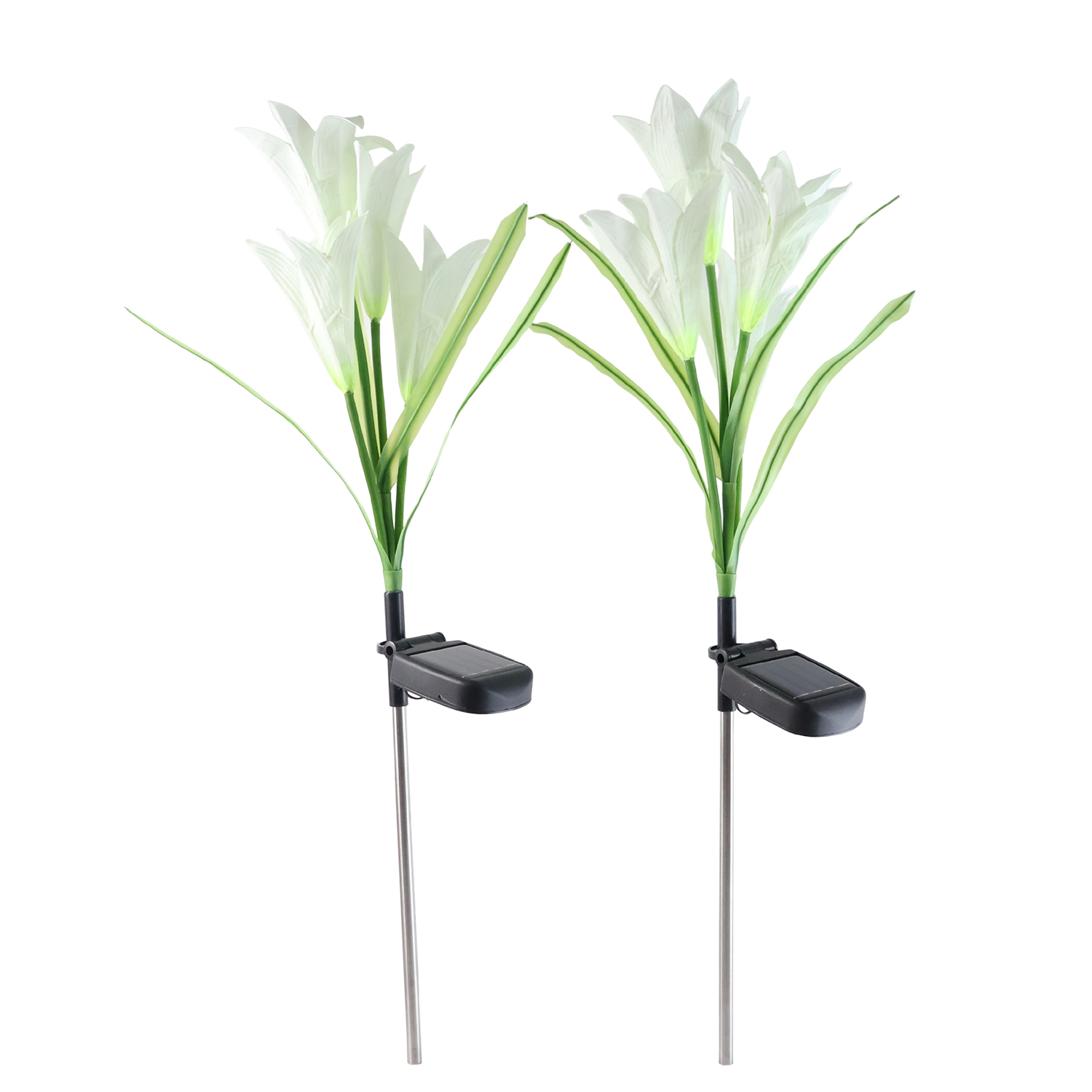 Solar Garden Flower Lights - (2pc Set) - Image 2