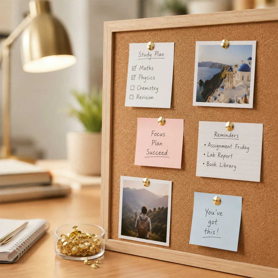Golden Metal Drawing Pins – Durable and Elegant for Secure Display