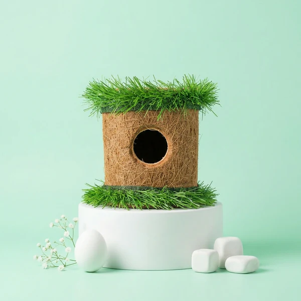 Eco-Friendly Coir Bird House – Durable & Rustic Garden Decor - Image 2
