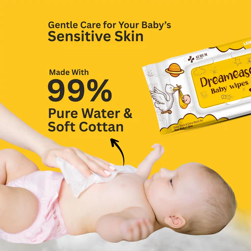 Dreamease Baby Wipes for Newborns | Extra Thick & Moist, pH Balanced, Alcohol-Free - Image 4