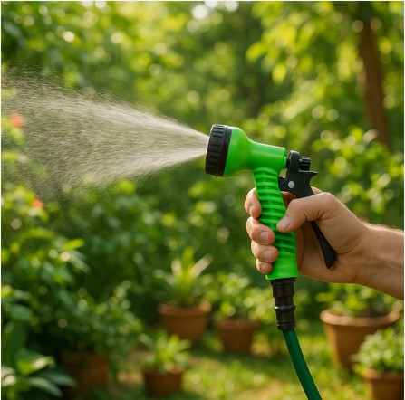 Garden Hose Spray Nozzle – Multi-Pattern with Flow Control - Image 3