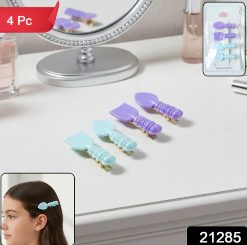 Spoon & Spatula Hair Clip Set – Cute & Lightweight 4 Pack