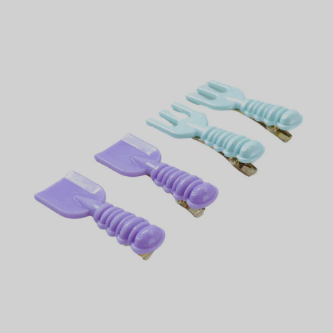 Mini Tool Shape Hair Clips – Stylish 4-Piece Snap Set