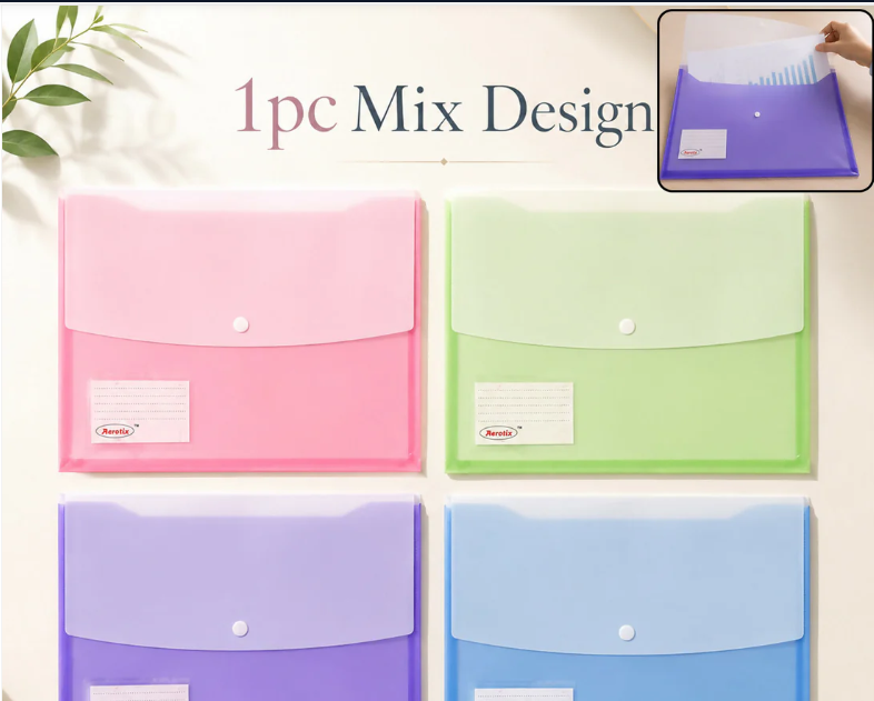 Pastel A4 File Folder – Stylish, Water-Resistant & Durable