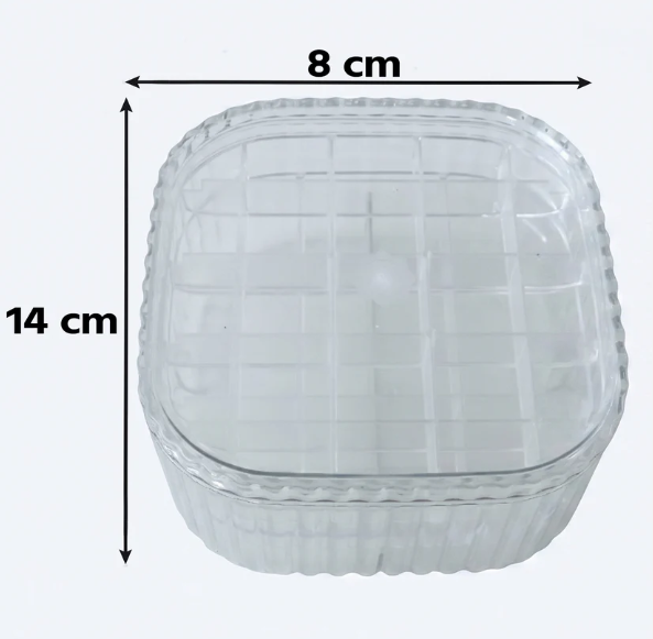 Jewellery Storage Box – 3 Layer Clear Organizer for Small Accessories