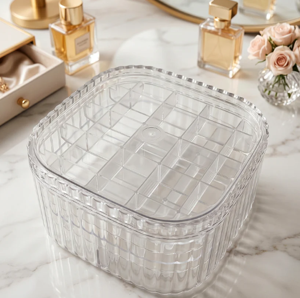Jewellery Storage Box – 3 Layer Clear Organizer for Small Accessories