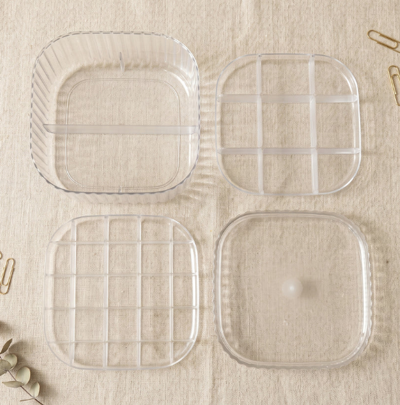 Jewellery Storage Box – 3 Layer Clear Organizer for Small Accessories