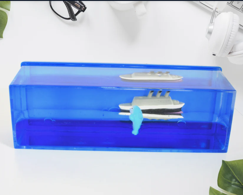 Floating Water Cruiser Ship Ornament – Calming Desk Decor - Image 2