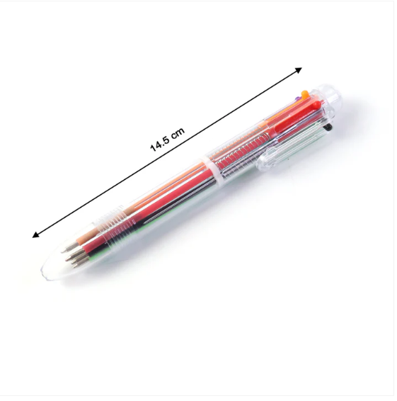 Multicolor Ball Pen – 6-in-1 Smooth & Vibrant Writing Tool - Image 3