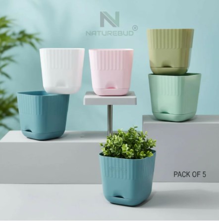 Arrangement of multi-color square flower pots showcasing space-saving shape Multi-color square flower pot set with built-in drainage holes enhancing indoor plant growth Close-up of durable plastic square flower pot from the pack of 5 Set of five multi-color lightweight plastic square flower pots for balcony gardening Square flower pots with modern design ideal for indoor and outdoor plants Arrangement of multi-color square flower pots showcasing space-saving shape Durable plastic square flower pots reusable and easy to clean in garden setting Elegant square flower pot set enhancing home and office plant decoration Square Flower Pot Set – Pack of 5 Durable Multi-Color Pots