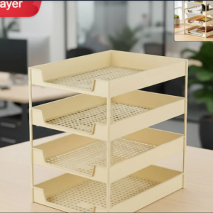 Document Organizer Tray – 4-Layer Durable Office File Holder