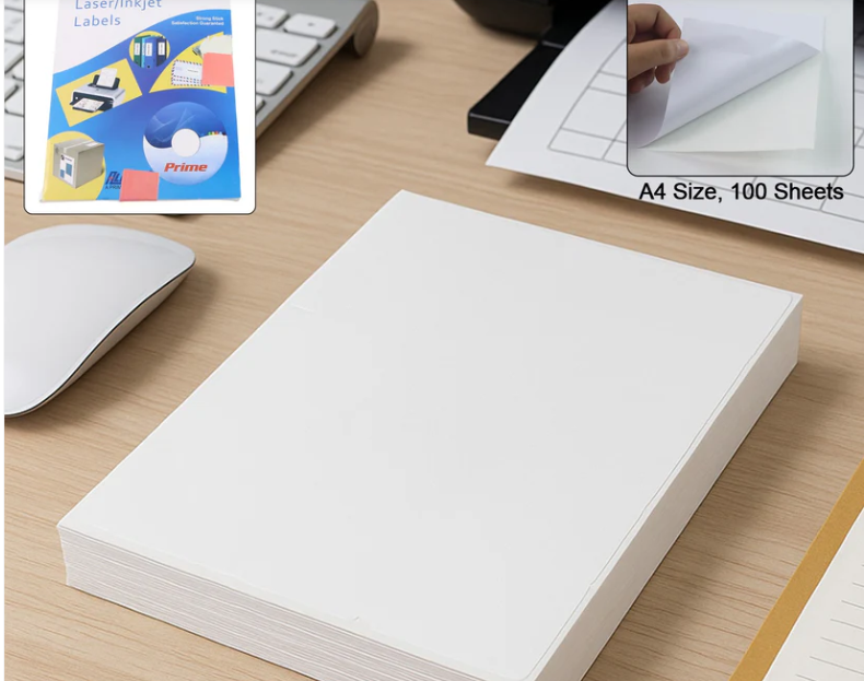 A4 Self-Adhesive Printable Label Sheets – 100 White Sheets