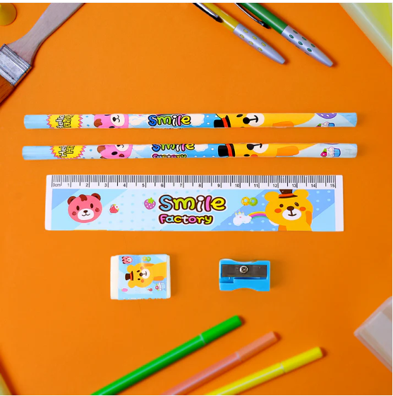 Kids Stationery Set – Wooden 5-Piece School Kit | Writezo - Image 3