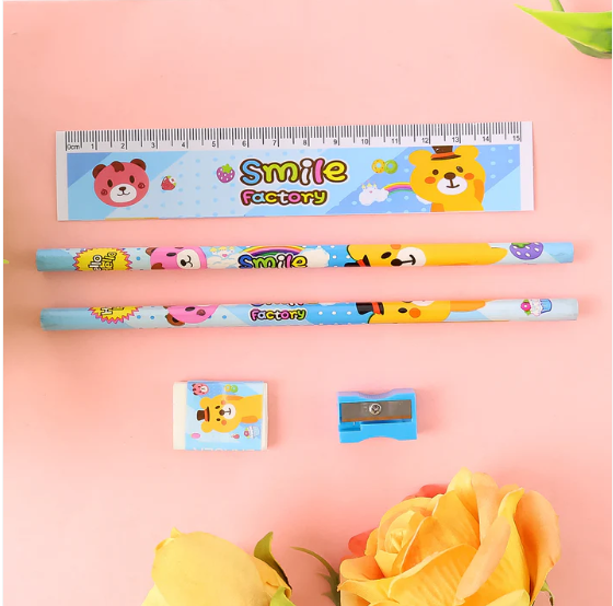 Kids Stationery Set – Wooden 5-Piece School Kit | Writezo - Image 4