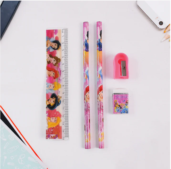 Cartoon Wooden Pencil Set – 5-in-1 Kids Stationery | Writezo - Image 3