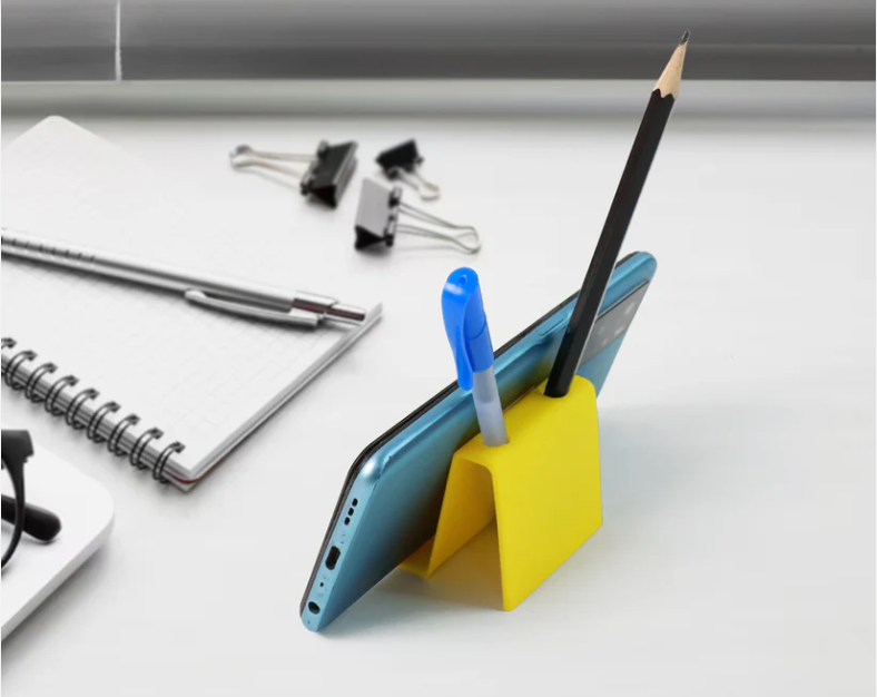 Mobile Phone Stand with Pen Holder – Compact & Multifunctional