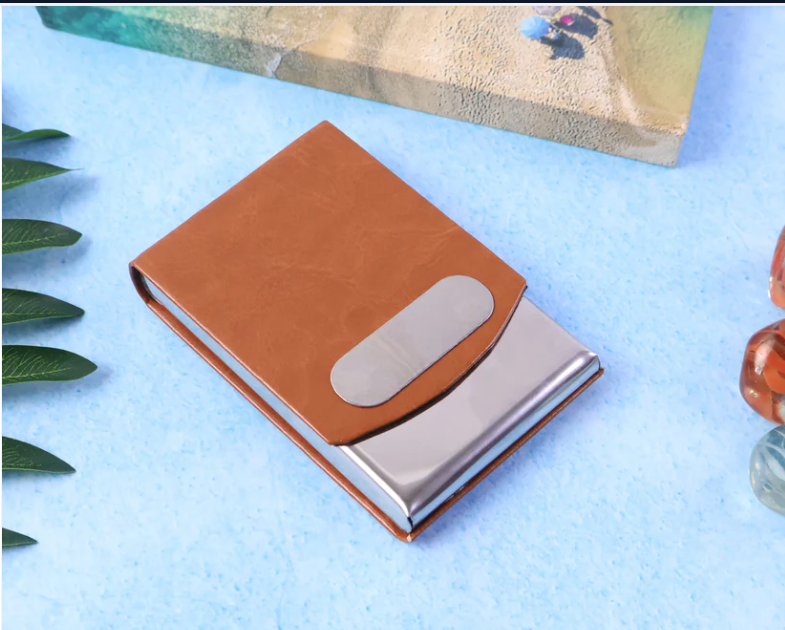 Business Card Holder – Premium Leather Finish with Steel Case