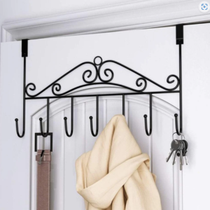 Transform your living space with our versatile Over Door Hanger Rack, designed to bring instant organisation and style to any room. Perfect for decluttering bedrooms, bathrooms, and hallways, this sturdy metal hanging rack offers a smart, space-saving storage solution without the need for drilling or complex installation. Simply hang it over any standard door and enjoy the convenience of seven robust hooks, ready to hold everything from coats and hats to bags and towels. Experience a tidier home with this elegant and functional organizer from Indo Glow.