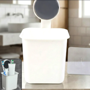Wall Mounted Toothbrush Holder – No-Drill Space Saving Bathroom Organizer