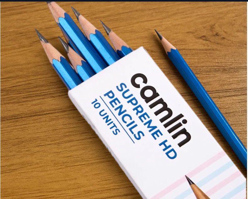 Wooden Pencil with Sharpener & Eraser – Vivid Colors & Smooth Drawing
