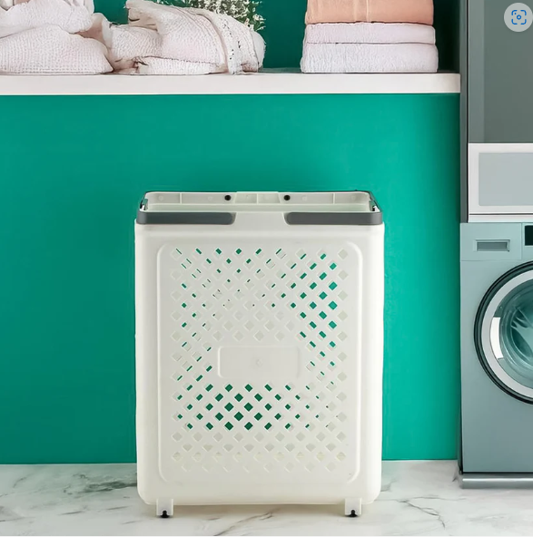 Foldable Laundry Basket with Wheels – Portable & Ventilated