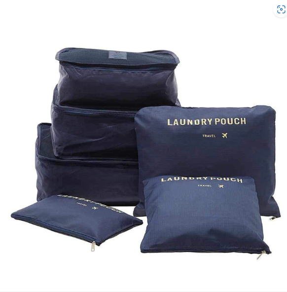 Key features 6-Piece Set: Includes various sizes to accommodate different clothing items and accessories. Waterproof & Durable: Crafted from high-grade waterproof Oxford textile and polyester mesh to protect your belongings from spills and moisture. Two-Way Zipper Design: Ensures easy access from either side, enhancing convenience and usability. Space-Saving Compression: Helps compress clothes to maximise space in your luggage or drawers. Versatile Use: Ideal as travel packing cubes, laundry zipper bags, or general storage for home organisation. Washable Material: Easy to clean, promoting hygiene and preventing bacterial growth. Materials & care Our Cloth Organizer Pouch set is made from high-quality waterproof polyester mesh and Oxford textile, ensuring durability and protection for your items. Featuring robust nylon zippers and plastic pull heads, these bags are built to last. Care Instructions: These bags are designed to be easily washed. We recommend hand washing with mild soap and water, then air drying to maintain their integrity and waterproof properties.