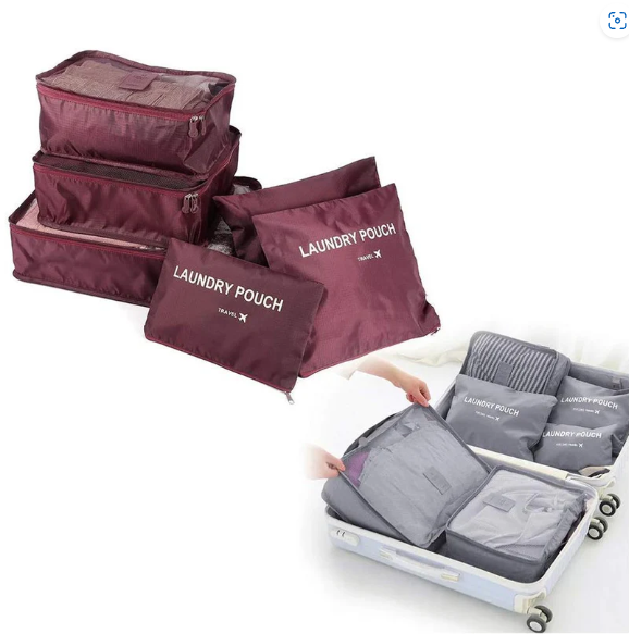 Key features 6-Piece Set: Includes various sizes to accommodate different clothing items and accessories. Waterproof & Durable: Crafted from high-grade waterproof Oxford textile and polyester mesh to protect your belongings from spills and moisture. Two-Way Zipper Design: Ensures easy access from either side, enhancing convenience and usability. Space-Saving Compression: Helps compress clothes to maximise space in your luggage or drawers. Versatile Use: Ideal as travel packing cubes, laundry zipper bags, or general storage for home organisation. Washable Material: Easy to clean, promoting hygiene and preventing bacterial growth. Materials & care Our Cloth Organizer Pouch set is made from high-quality waterproof polyester mesh and Oxford textile, ensuring durability and protection for your items. Featuring robust nylon zippers and plastic pull heads, these bags are built to last. Care Instructions: These bags are designed to be easily washed. We recommend hand washing with mild soap and water, then air drying to maintain their integrity and waterproof properties.