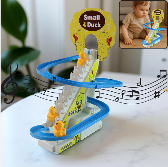 Duck Climb Stairs Toy – Interactive Music & Light Playset