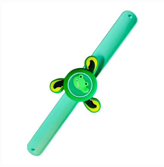 Kids LED Slap Bracelet – Spinning Light-Up Cartoon | Little Fashionistas - Image 2