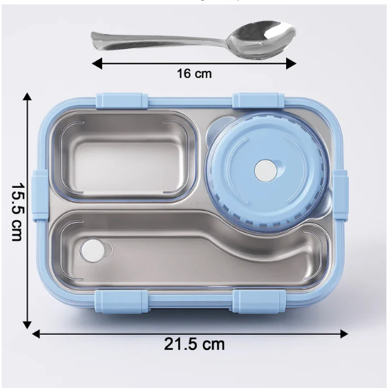 Stainless Steel Lunch Box – Airtight Compartment Tiffin for Meals - Image 5