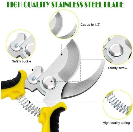 Heavy Duty Garden Pruning Shears – Sharp Stainless Steel Blades for Precise Cutting - Image 2