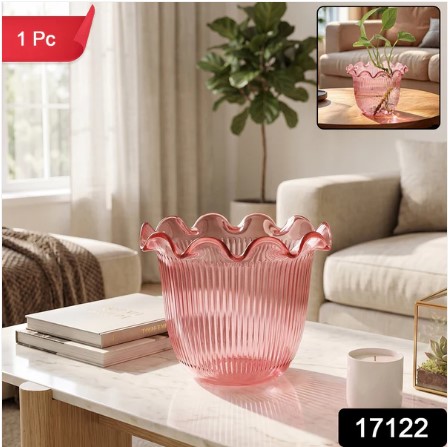 Decorative Ruffled Flower Pot Planter Vase – Versatile Home Decor - Image 3