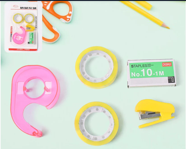 5-in-1 Stationery Kit – Compact Stapler & Sealing Tape Set