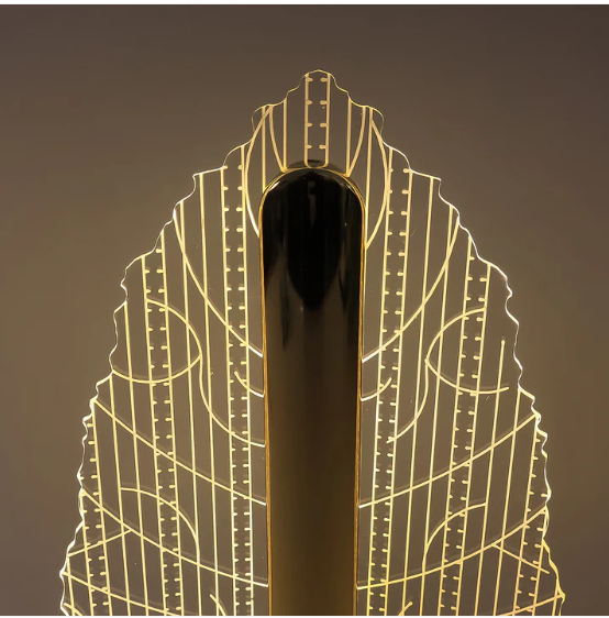 LED Table Lamp – Elegant Leaf Design with USB Rechargeable Base - Image 2