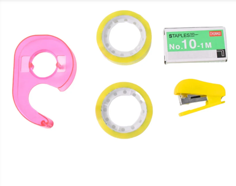 5-in-1 Stationery Kit – Compact Stapler & Sealing Tape Set