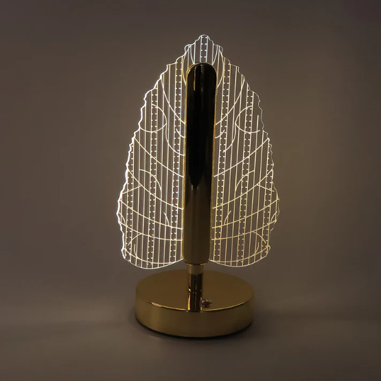LED Table Lamp – Elegant Leaf Design with USB Rechargeable Base - Image 4