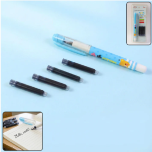Liquid Ink Pen Set – Cute Cartoon Design with Refillable Cartridges