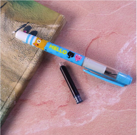 Liquid Ink Pen Set – Cute Cartoon Design with Refillable Cartridges - Image 4