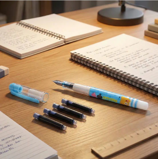 Liquid Ink Pen Set – Cute Cartoon Design with Refillable Cartridges - Image 5