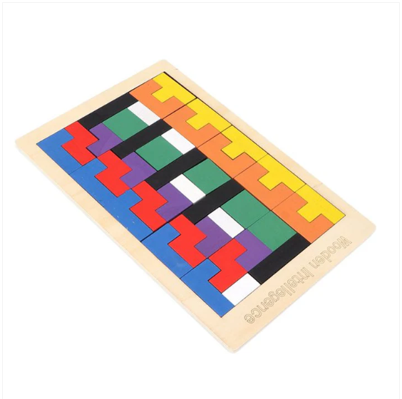 Wooden Blocks Puzzle – Educational Brain Toy for Kids | Inventive Play - Image 3