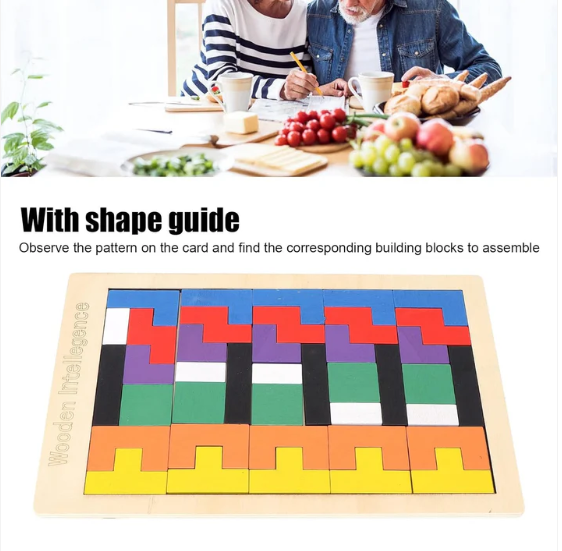 Wooden Blocks Puzzle – Educational Brain Toy for Kids | Inventive Play - Image 4