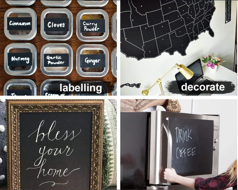 Blackboard Wall Sticker – Erasable Chalkboard Decal