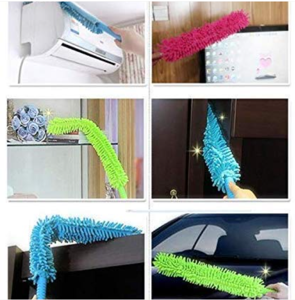 Microfiber Fan Duster – Flexible, Extendable for Easy Cleaning | Velvet Wipe