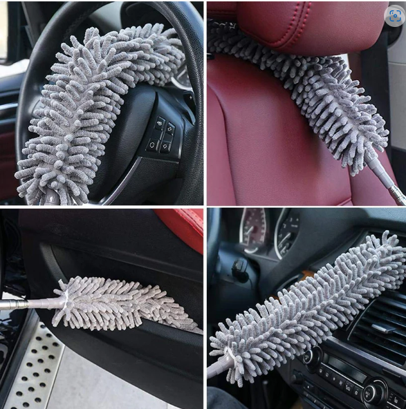 Microfiber Fan Duster – Flexible, Extendable for Easy Cleaning | Velvet Wipe