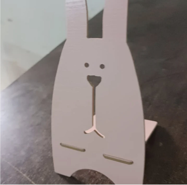 Wooden Rabbit Mobile Stand – Cute Desk Holder | PHOBIA - Image 5