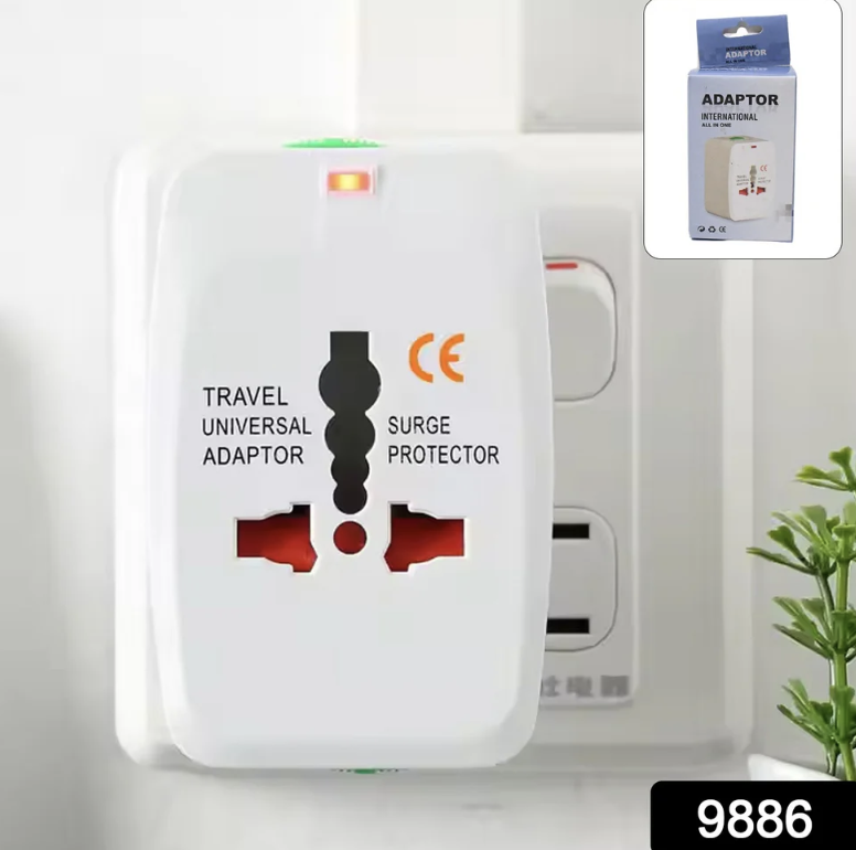 Universal Travel Adapter – Compact Surge Protection for 150+ Countries