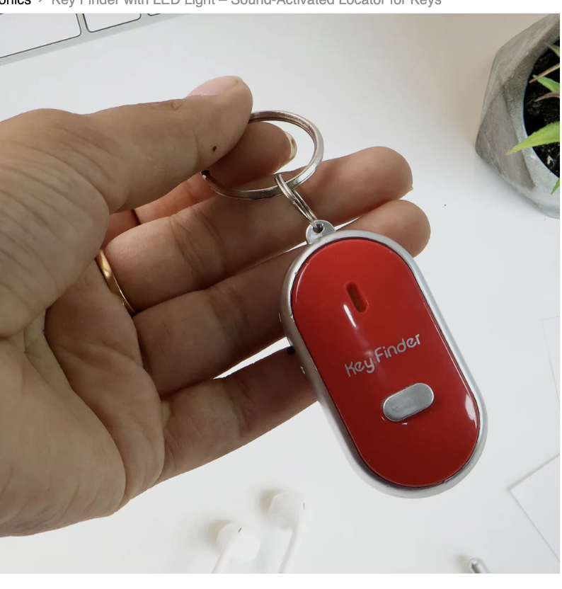Key Finder with LED Light – Sound-Activated Locator for Keys